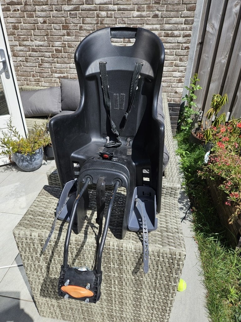 Achterzitje fiets met framebevestiging Gratis/Klein prijsje, Ophalen, Achterzitje, Polisport achterzitje, Gebruikt