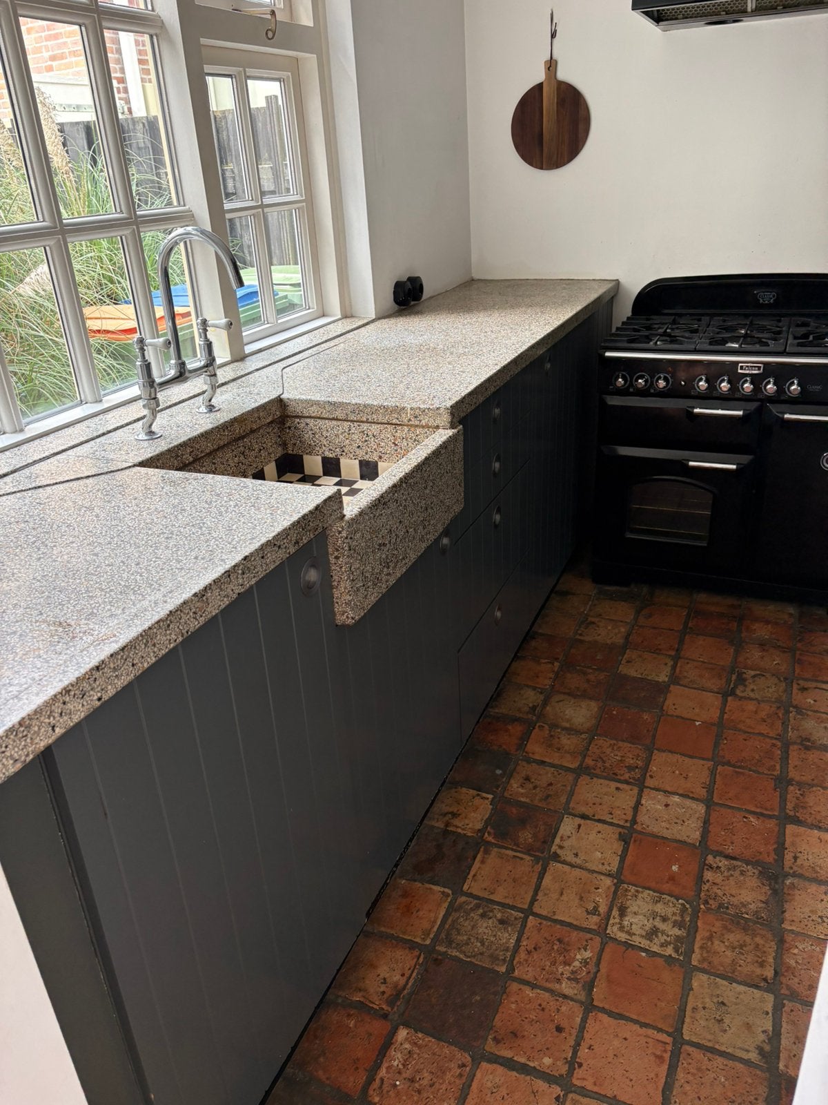 Landelijke keuken, Ophalen, Gebruikt, U-keuken, Graniet of Steen