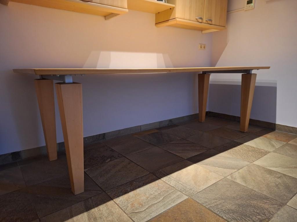 Eetkamertafel beuken, Huis en Inrichting, Tafels | Eettafels, Ophalen, Gebruikt, 200 cm of meer, 50 tot 100 cm