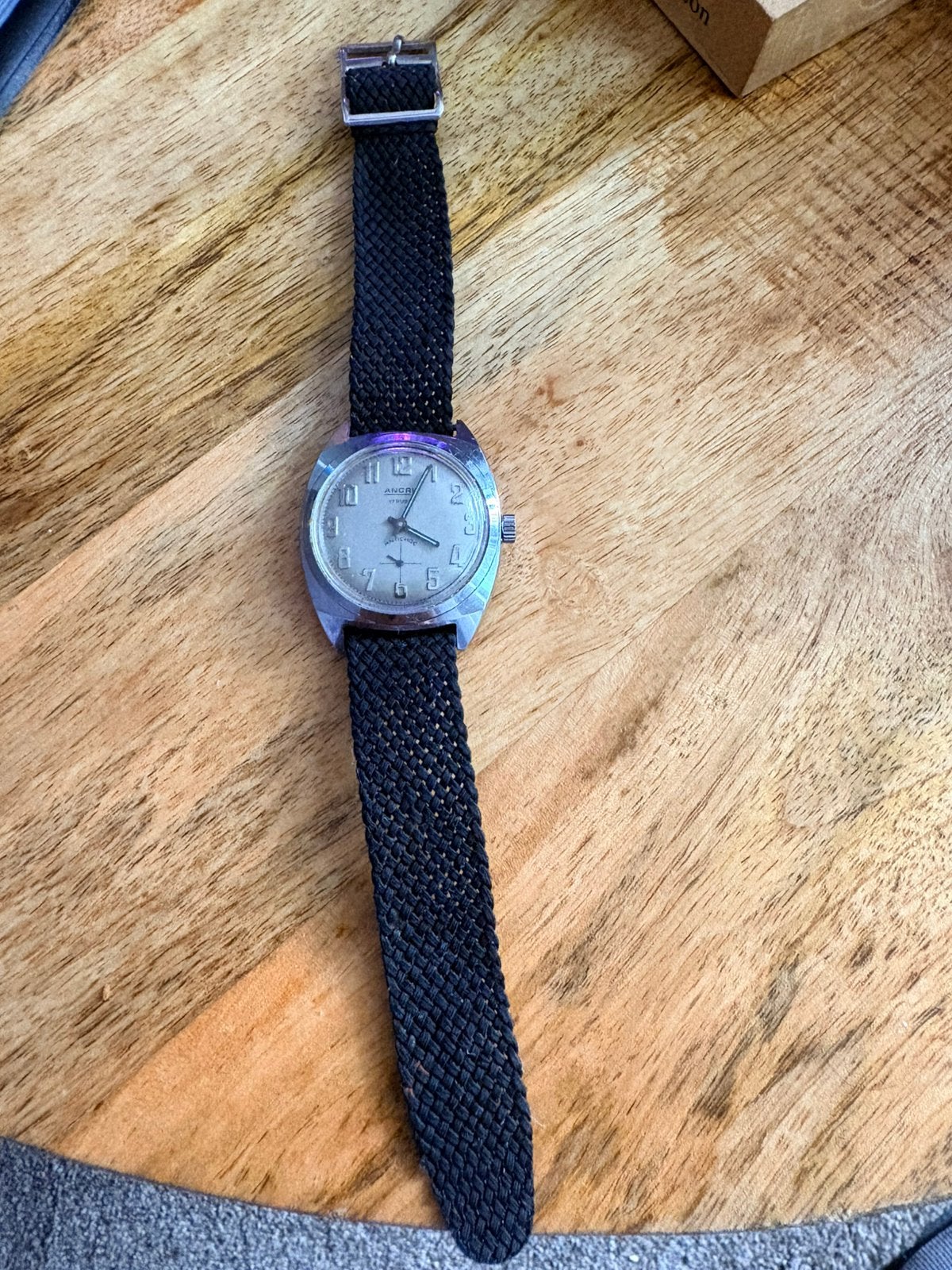 Vintage Ancre mechanisch herenhorloge jaren 50/60’s, Sieraden, Tassen en Uiterlijk, Ophalen of Verzenden, Zo goed als nieuw, Staal