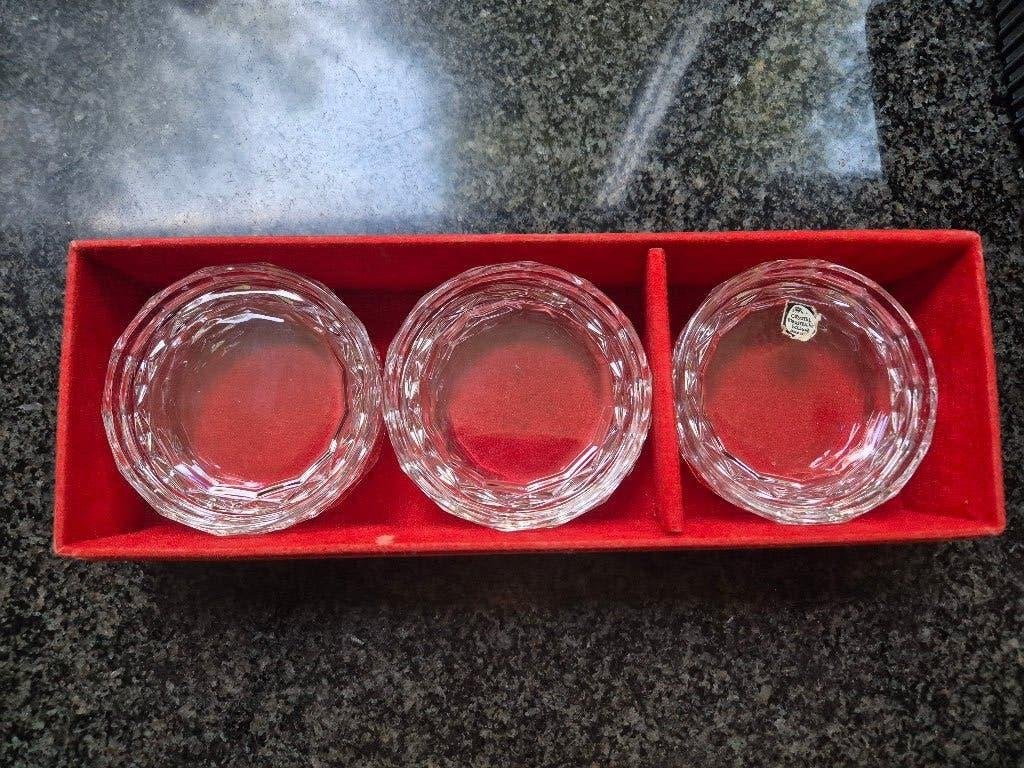 9 kristallen onderzetters van Crystal Maastricht, Ophalen of Verzenden