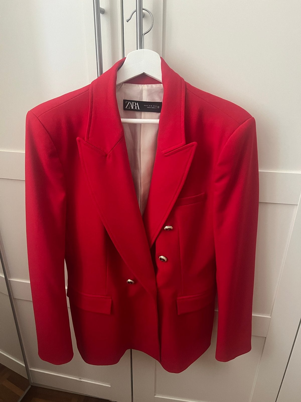 Rode blazer Zara - Maat XL, Maat 46/48 (XL) of groter, Ophalen of Verzenden, Zo goed als nieuw, Jasje