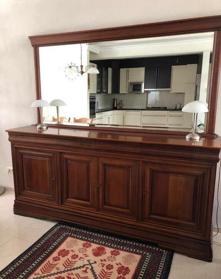 Klassiek dressoir met spiegel, Antiek en Kunst, Ophalen