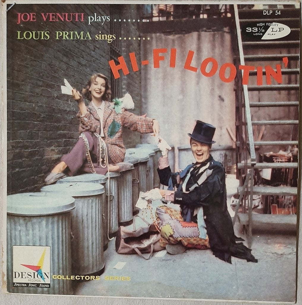 Hi-Fi lootin' - Joe Venuti and Louis Prima, Ophalen of Verzenden, Voor 1960, Zo goed als nieuw, 12 inch