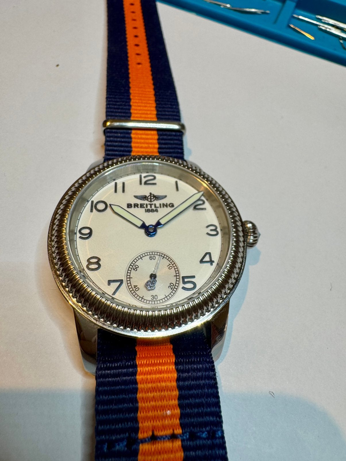 Breitling marriage watch 45mm handwind, Sieraden, Tassen en Uiterlijk, Horloges | Antiek, Ophalen of Verzenden, Staal, Breitling