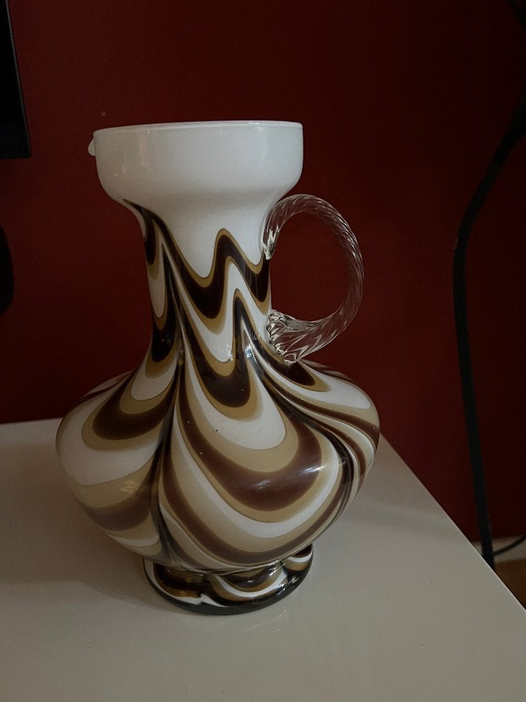 vintage glazen schenkkan, Ophalen
