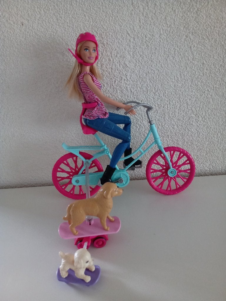 Spin ’N Ride Pups van Barbie in het Grote Puppy Avontuur, Ophalen of Verzenden, Gebruikt, Pop