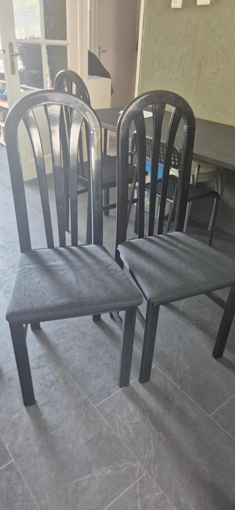 4 eetkamer stoelen zwart, Ophalen, Gebruikt, Zwart, Siemensstraße 33-35, 47574 Goch, Duitsland