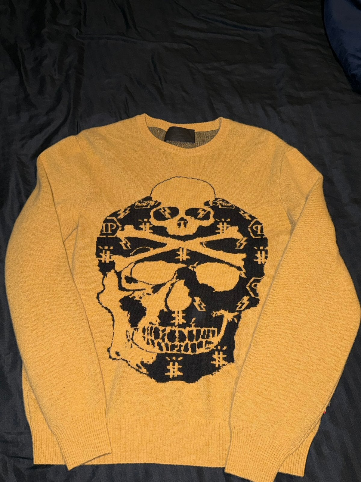 Philipp Plein 100% Merino Wol Trui maat L, Ophalen of Verzenden, Zo goed als nieuw, Maat 52/54 (L), Grijs