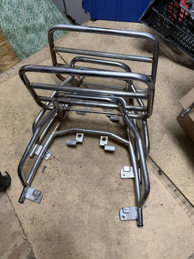 Chroom bagagedrager, gebruikt, Motoren, Ophalen of Verzenden
