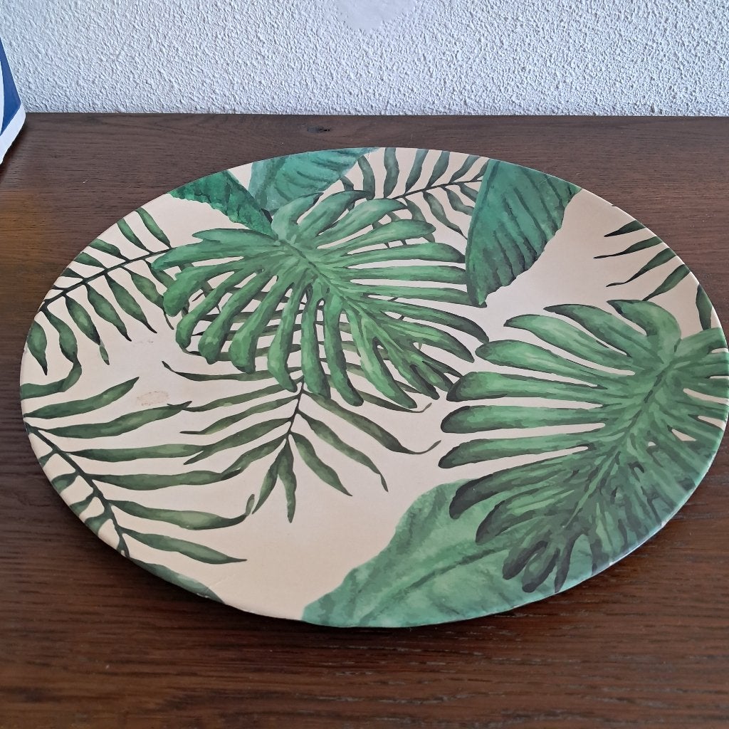 bamboe schaal, Ophalen of Verzenden, Zo goed als nieuw, Rond, Kunststof