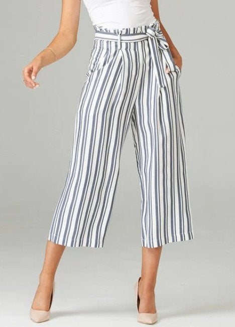 Joseph Ribkoff chique gestreepte capri broek mt 38, Maat 38/40 (M), Overige kleuren, Verzenden, .