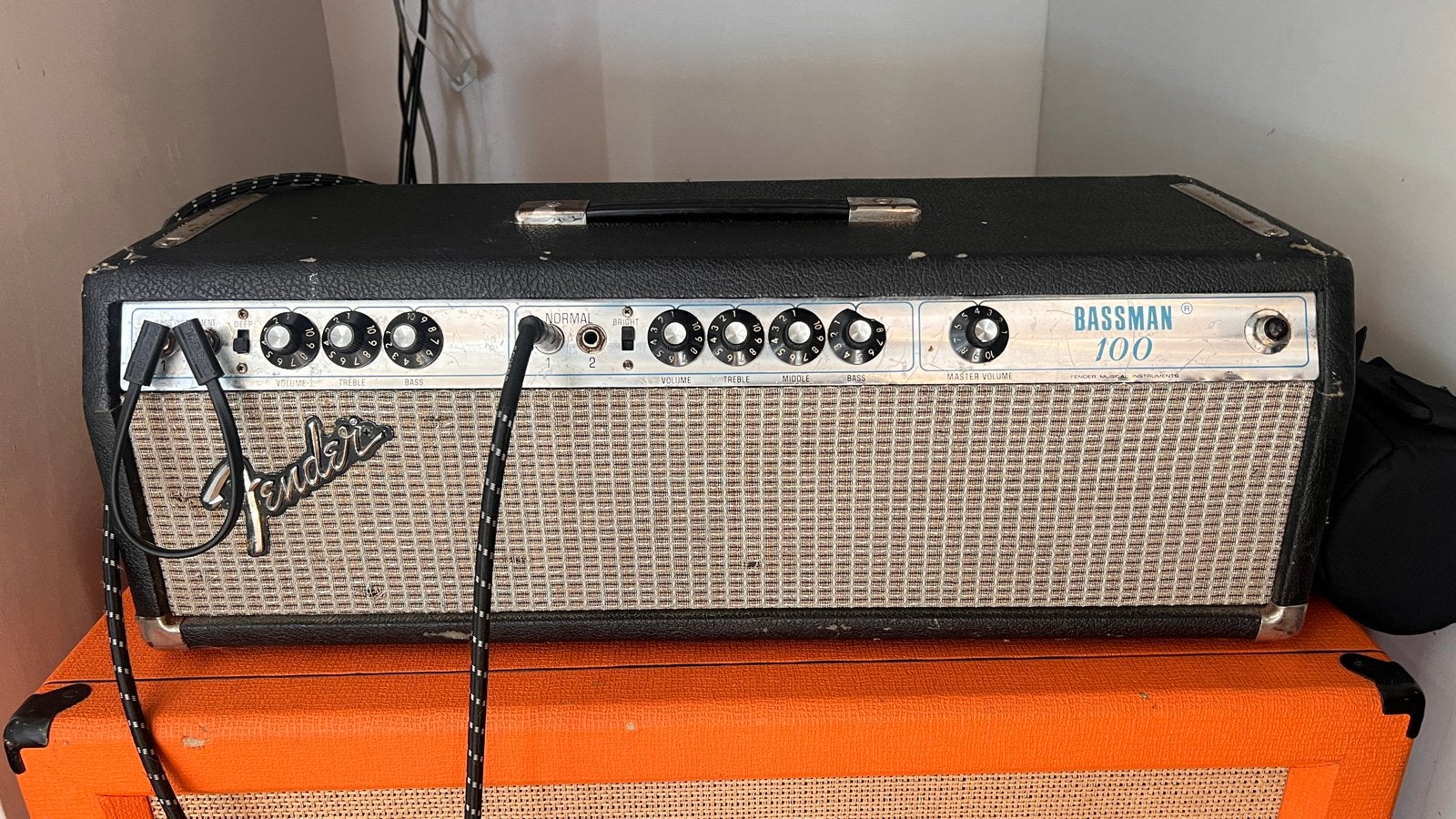 Fender Bassman 100 versterker top uit de jaren '70, Muziek en Instrumenten, Versterkers | Bas en Gitaar, Ophalen, Gebruikt, Basgitaar