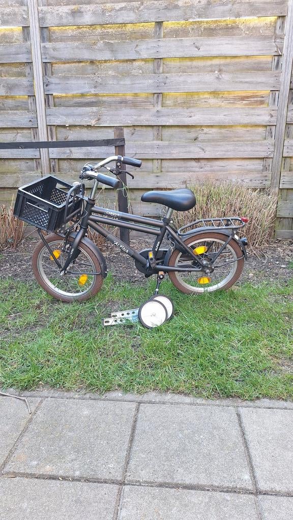 Jongensfiets 16 inch Alpina Cargo met zijwieltjes, Ophalen, Gebruikt, Alpina, Handrem