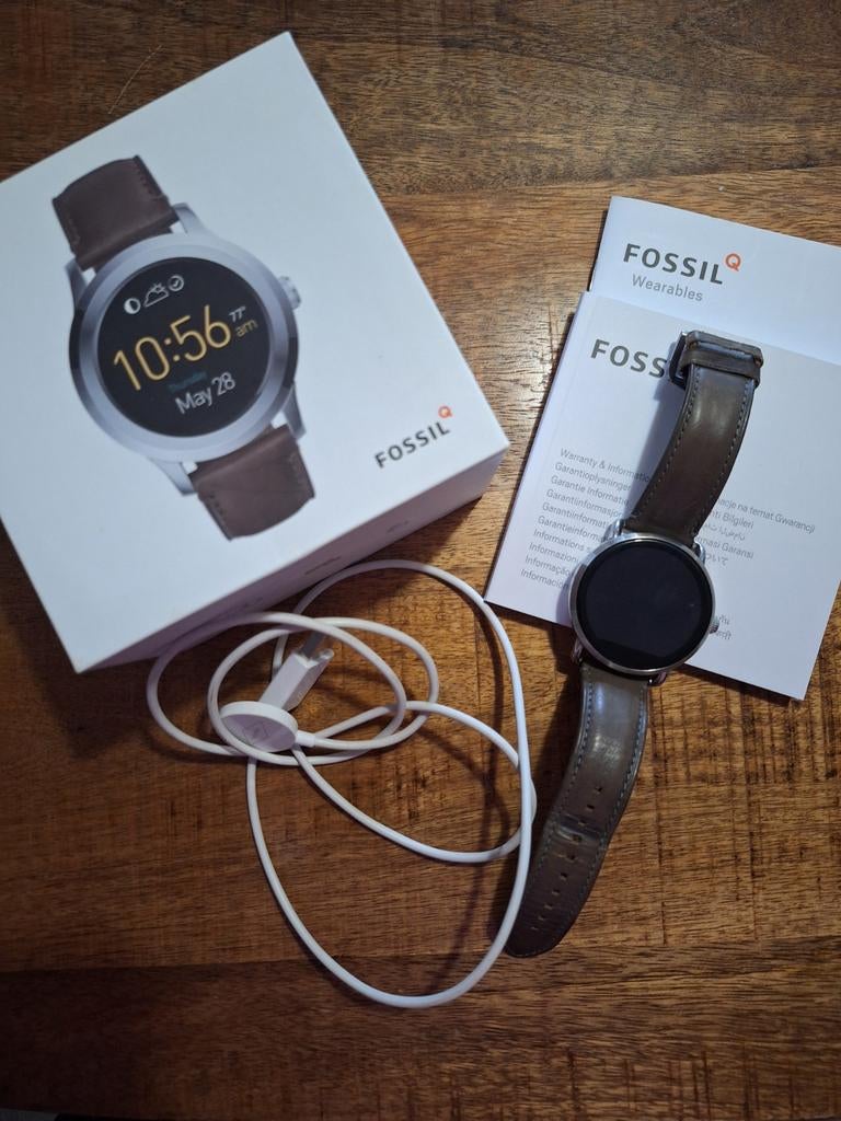 Fossil horloge zgan, Ophalen, Zo goed als nieuw, Leer, Overige merken