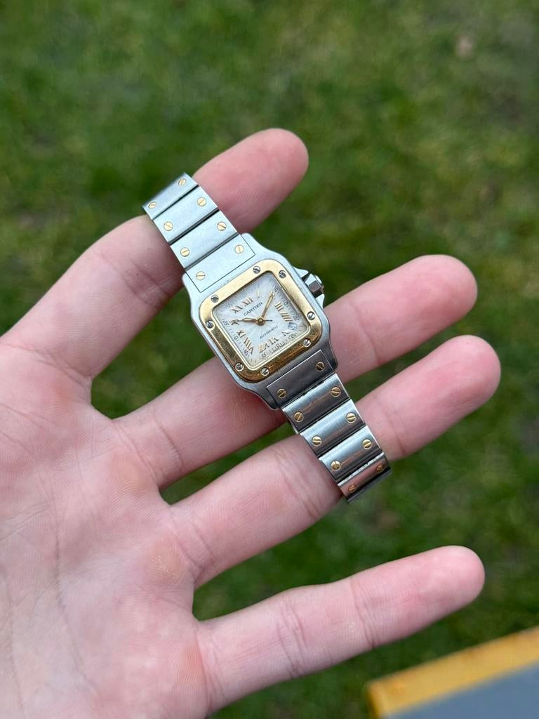 Cartier Santos ref. 2423, Ophalen of Verzenden, Zo goed als nieuw, Staal, Overige merken