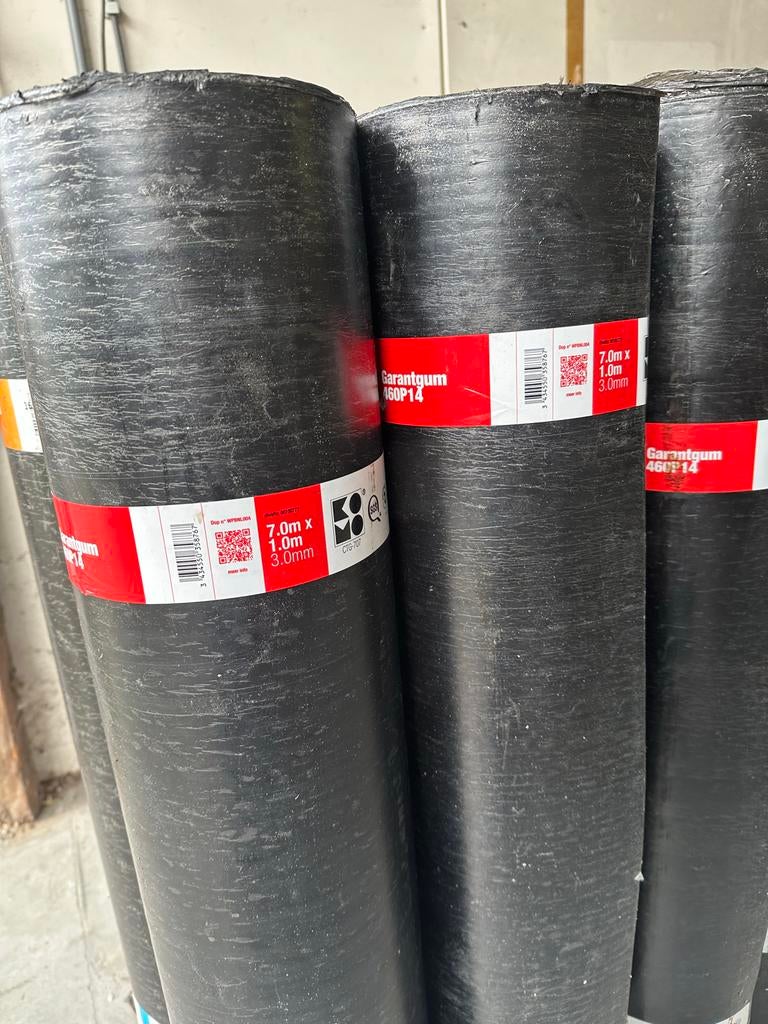 Dakleer Garantgum 460P14 - 3mm APP Koopje 7m2 €30,00pst, Ophalen, Overige materialen, Zwart, Nieuw