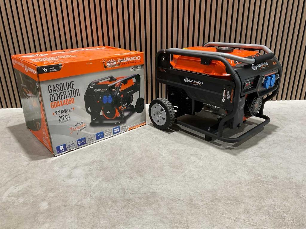 Daewoo benzine stroomgenerator aggregaat 4 modellen nieuw ‼️, Ophalen, Benzine, Geluidgedempt, Nieuw
