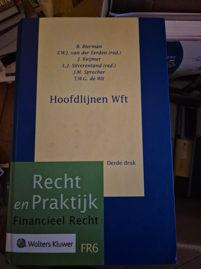 Hoofdlijnen Wft - Recht en Praktijk, Boeken, B. Bierman e.a., Zo goed als nieuw, Alpha, HBO
