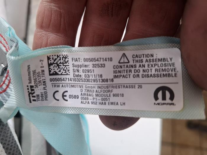 Airbag hemel links van een Alfa Romeo Giulia, Gebruikt, -, Verzenden, -