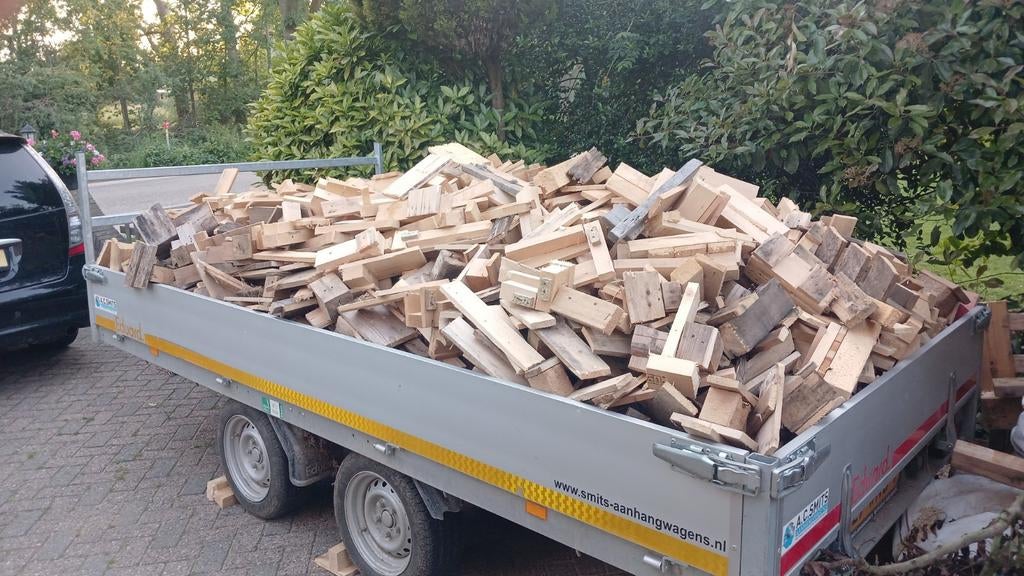 haard/kachelhout droog gezaagd, Tuin en Terras, Haardhout, 3 tot 6 m³, Ophalen of Verzenden, Overige houtsoorten, Blokken