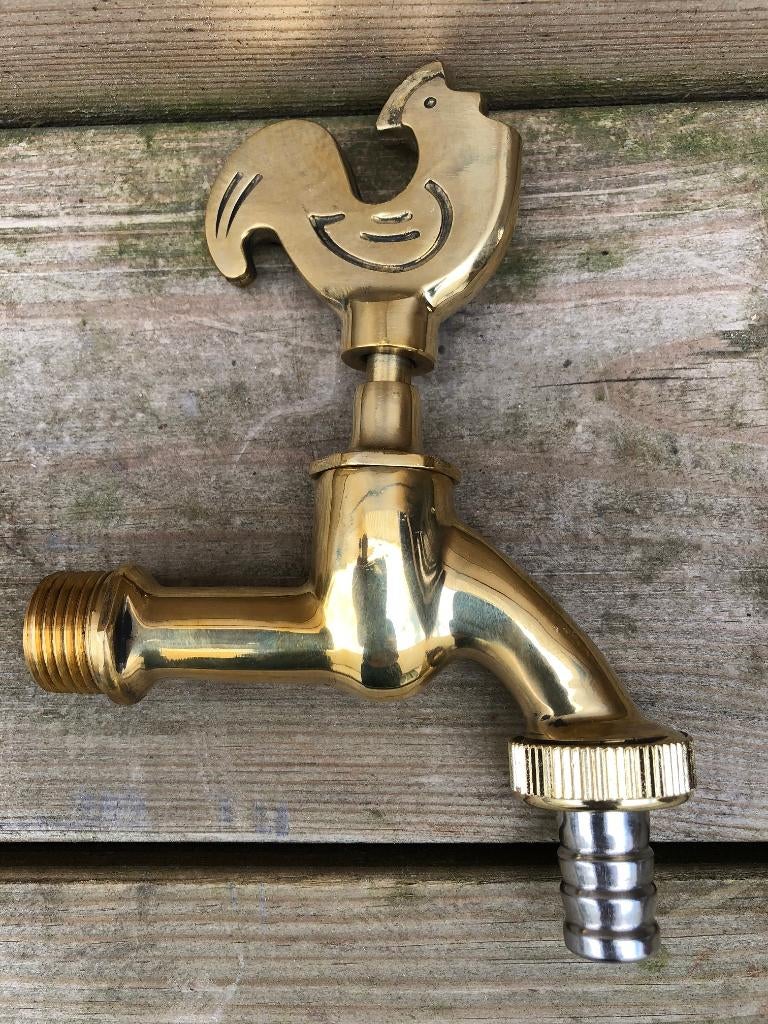 Waterkraan met haan voor tuin fonteinen, messing, Ophalen of Verzenden