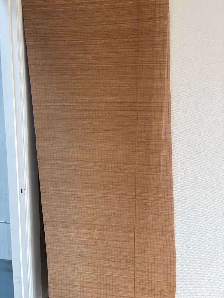 Rieten bamboe rolgordijnen Jang de Jong, Ophalen, 100 tot 150 cm, Beige, Zo goed als nieuw