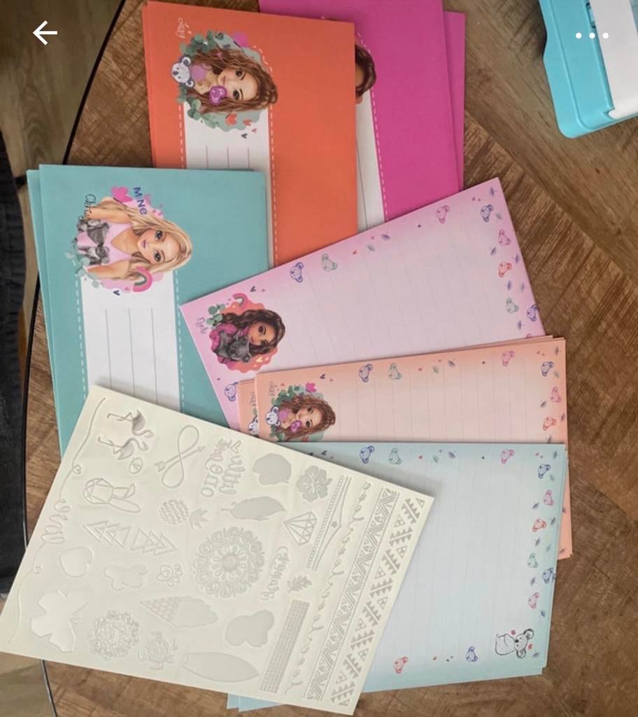 TopModel Brievenpapier Set, Ophalen, Zo goed als nieuw, Knutselen