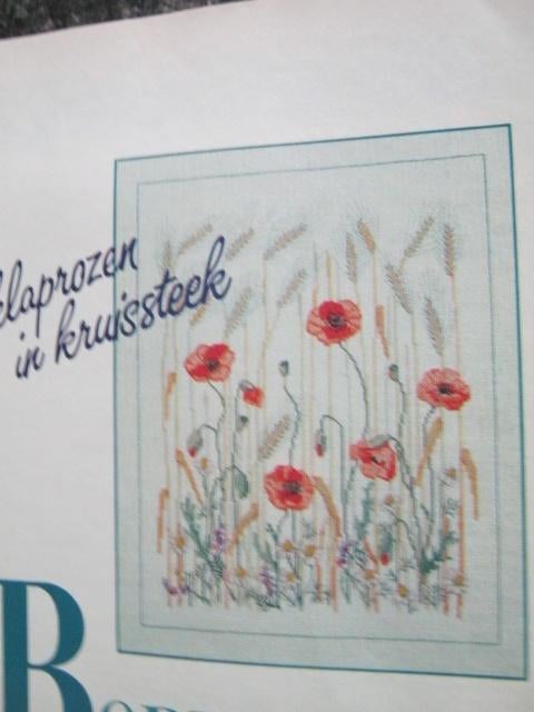 Borduurpatroon   Klaproos Veldbloemen   nr 601 07 88, Verzenden, Nieuw, Handborduren, Patroon