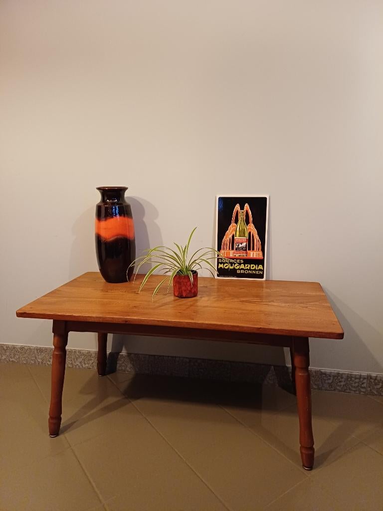 Retro vintage midcentury salontafel koffie tafel hout, Huis en Inrichting, Tafels | Salontafels, Ophalen, Gebruikt, 100 tot 150 cm