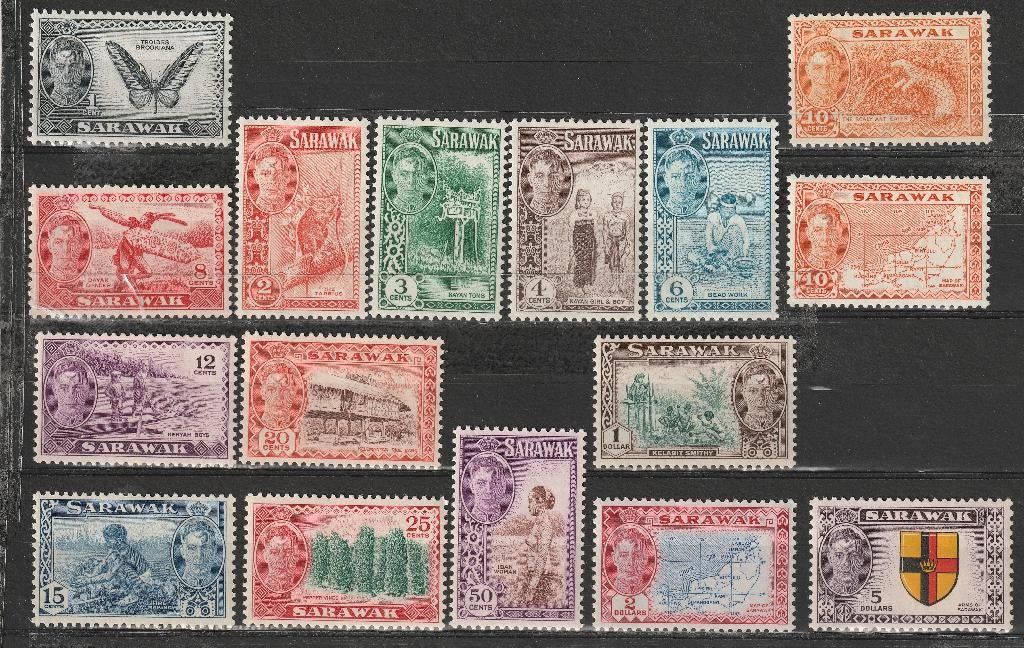 Sarawak Michel nr. 171-186 volle gom Plakker, Verzenden, Postfris, Zuidoost-Azië