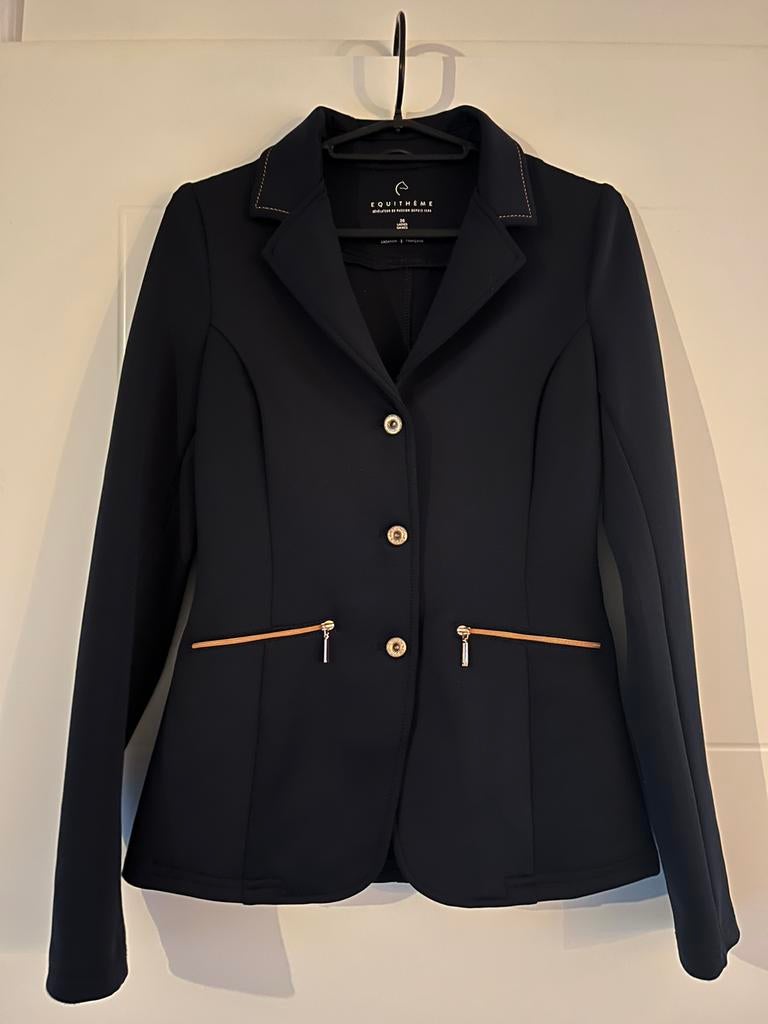Paardrijjas Equithème Athens Donkerblauw mt 36, Ophalen, Zo goed als nieuw, Dressuur, Bovenkleding