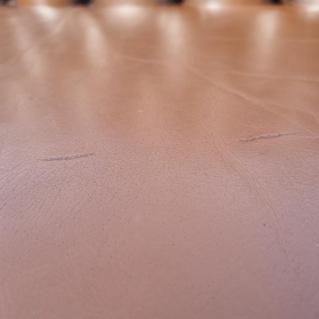 Engelse Chesterfield Springvale bank bruin leer + BEZORGING, Huis en Inrichting, Banken | Bankstellen, Gebruikt, ., Ophalen of Verzenden