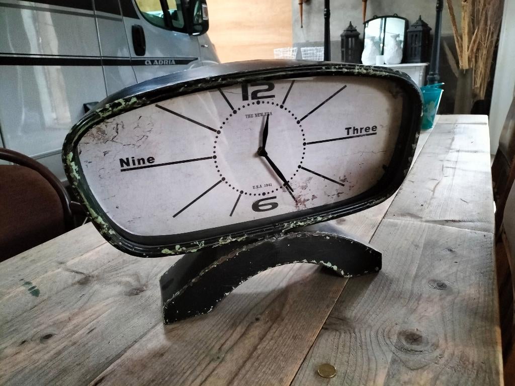 Industriële klok, Huis en Inrichting, Ophalen, Zo goed als nieuw, Analoog, Staande klok