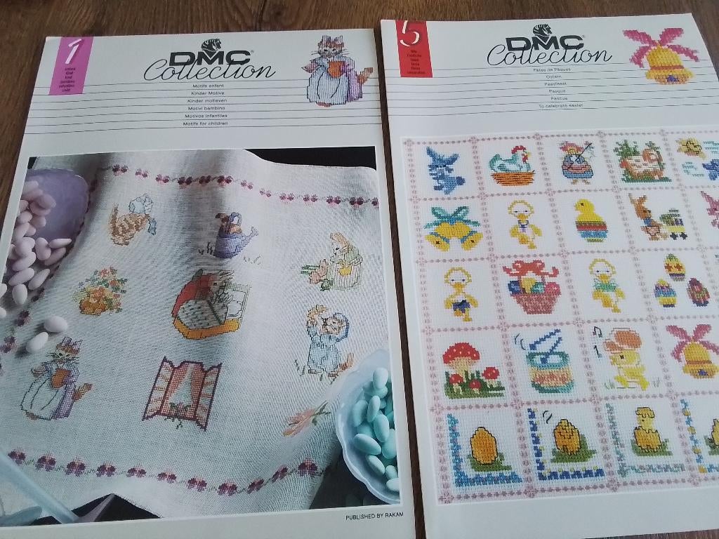 Dmc collection kinder motieven en pasen, Ophalen of Verzenden, Zo goed als nieuw, Handborduren, Patroon