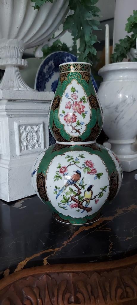 Kaiser porseleinen vaas met vogels decor Mandschu, Antiek en Kunst, Antiek | Vazen, Ophalen of Verzenden