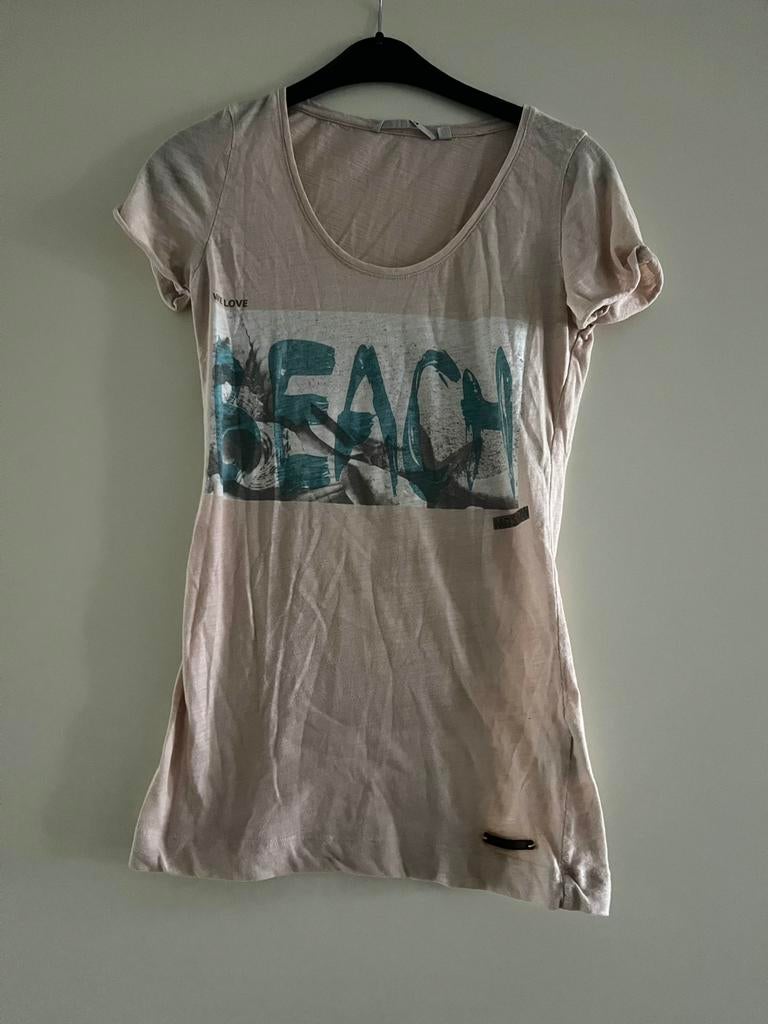 Lichtroze T-shirt Moscow S shirtje beach merkkleding, Verzenden, Korte mouw, Roze, Maat 36 (S)