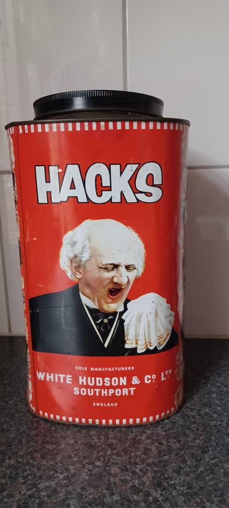 Vintage Hacks voorraadblik hoestbonbons, Ophalen of Verzenden, Gebruikt, Overige