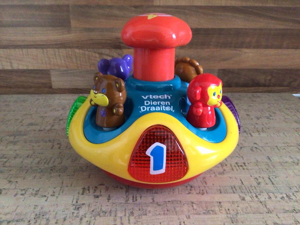 Vtech dieren draaitol met geluid, Kinderen en Baby's, Speelgoed | Vtech, Ophalen, Zo goed als nieuw, 6 maanden tot 2 jaar