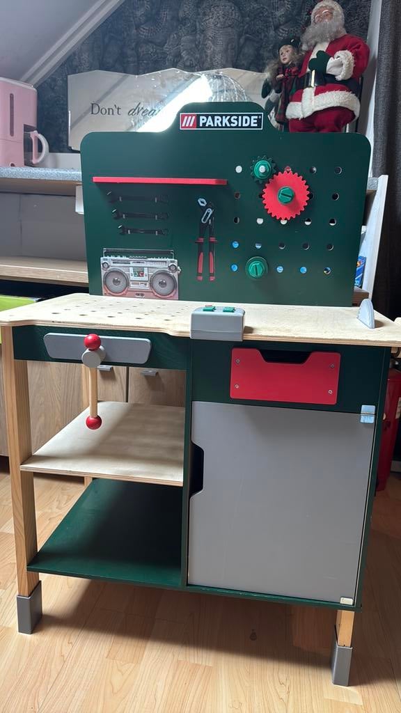 Kindergereedschap tafel parkside, Ophalen, Gebruikt