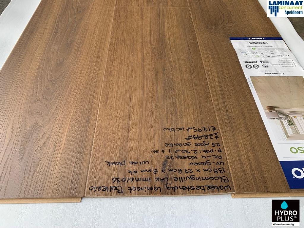 Waterbestendig laminaat Blooming ville 27,8cm brede plank, Bruin, 75 m² of meer, Ophalen of Verzenden, Laminaat