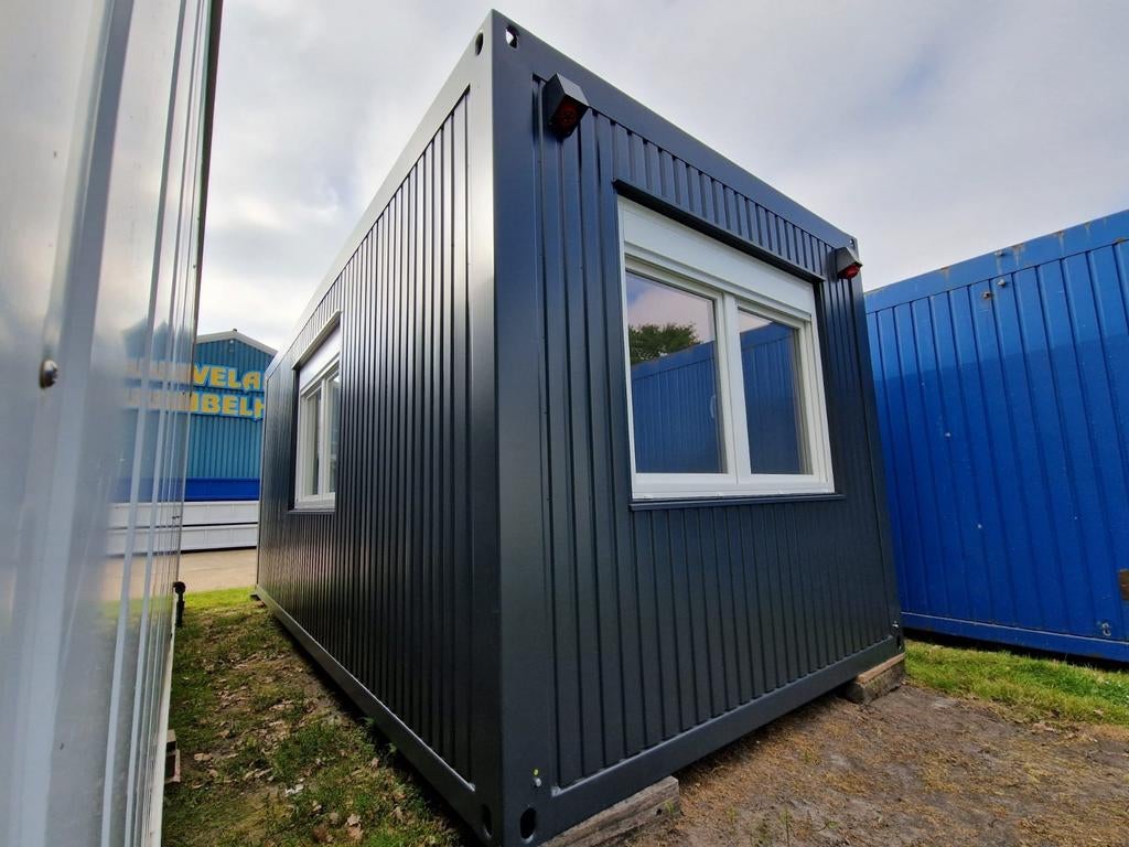 Kantoorunit / bouwkeet / woonunit / schaftkeet 20ft/6x3m, Ophalen