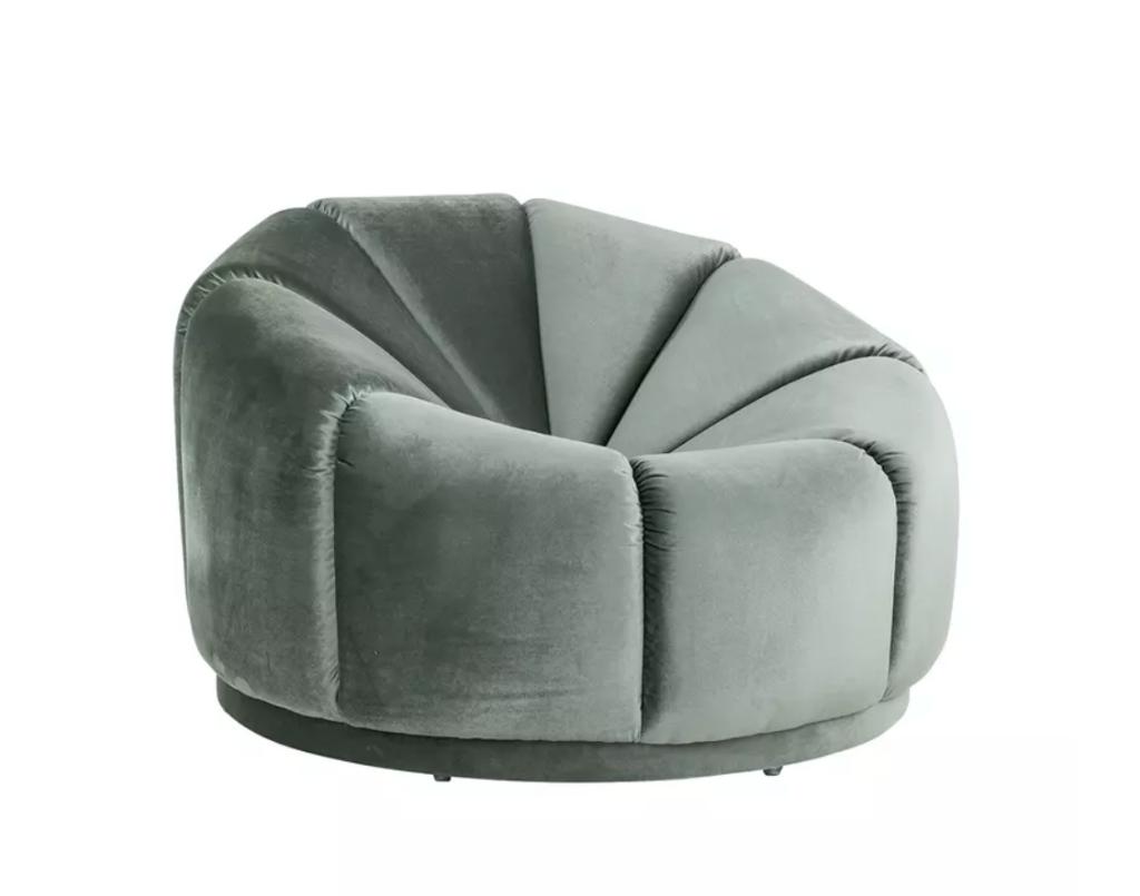 Richmond Interiors Fauteuil Valentina Jade Velvet, Huis en Inrichting, Fauteuils, Zo goed als nieuw, Stof, 100 tot 125 cm, 75 tot 100 cm