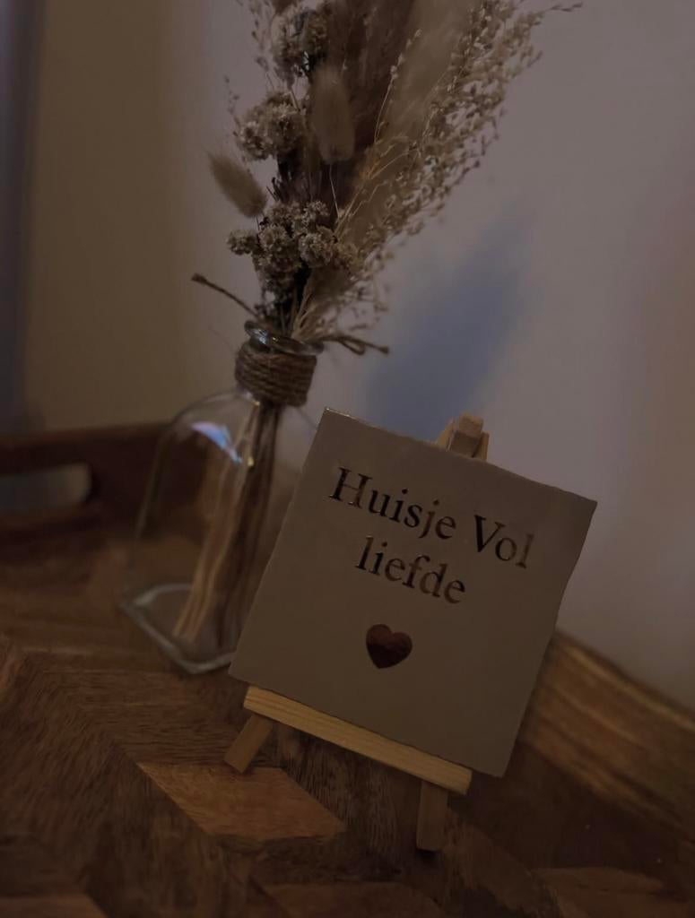 Handgemaakte tegeltje met tekst, Verzenden, Nieuw, Minder dan 50 cm