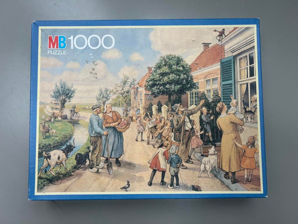 Twee MB puzzels 1000 stukjes, Ophalen, 500 t/m 1500 stukjes, Zo goed als nieuw