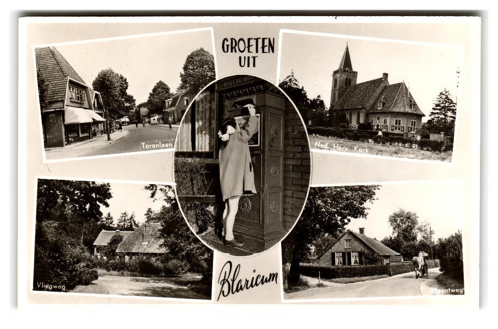 Blaricum, Groeten uit Blaricum, Ophalen of Verzenden, 1940 tot 1960, Gelopen, Noord-Holland