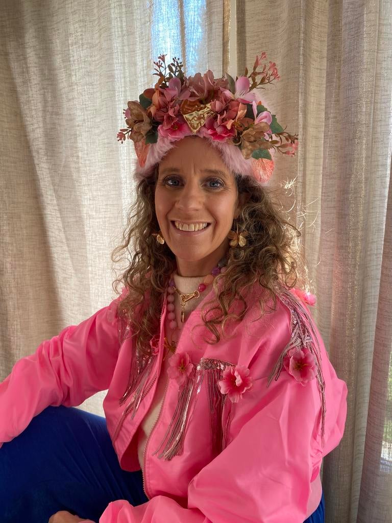 Roze jas met tijger carnaval, Ophalen of Verzenden, Nieuw, Carnaval