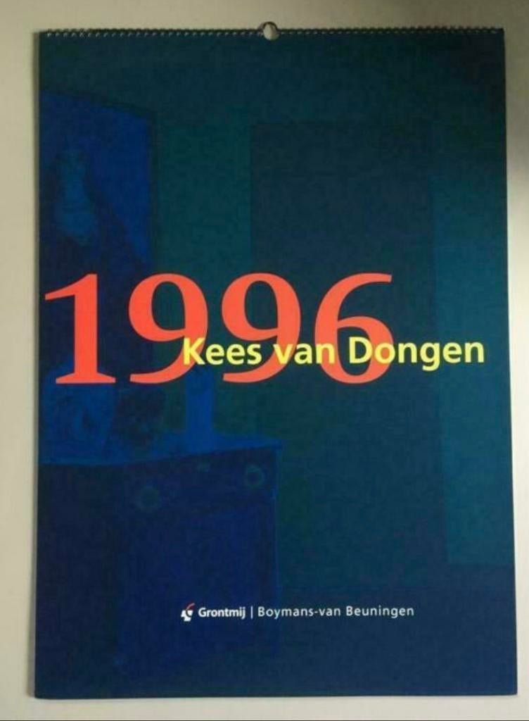 kunstkalender 1996 Grontmij Boymans van B. Kees van Dongen, Ophalen of Verzenden, Maandkalender, Gebruikt