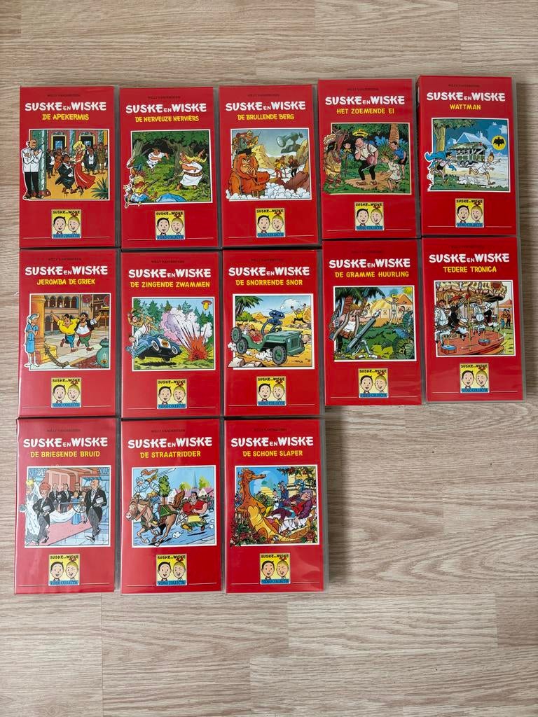 Suske en Wiske Video Collectie - 13 VHS Banden, Alle leeftijden, Ophalen of Verzenden, Zo goed als nieuw, Nederlandstalig