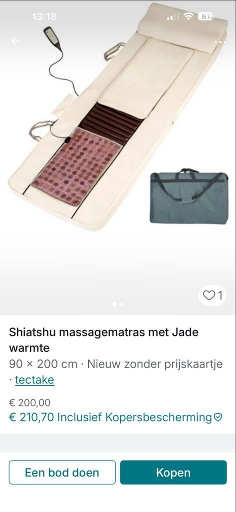 Massagematras - Ontspanning voor thuis!, Sport en Fitness, Ophalen of Verzenden, Zo goed als nieuw, Apparaat